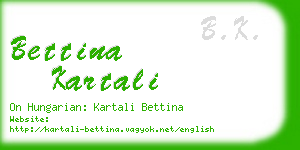bettina kartali business card